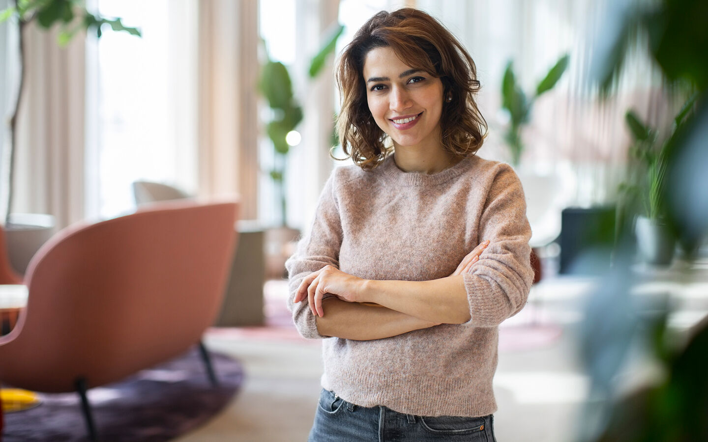 Femme souriante