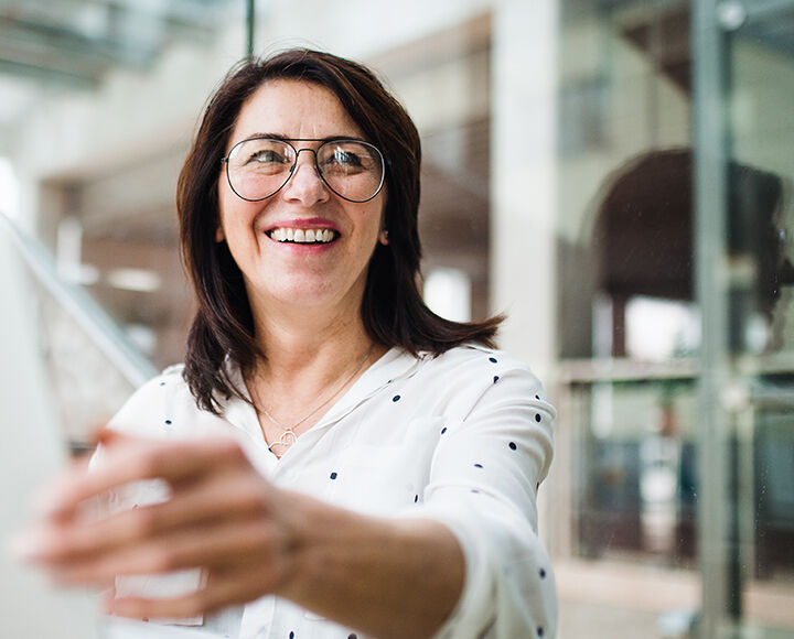 Femme souriante